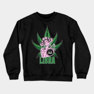 Libra Weed Shirt, Zodiac Cannabis, Libra Marijuana Shirt, Libra Gift, Libra Zodiac tee, zodiac birthday Zodiac Pot Leaf, Libra Birthday Gift Crewneck Sweatshirt